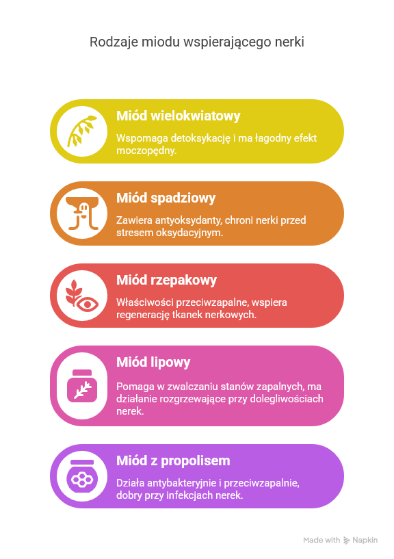 Miód na nerki – infografika