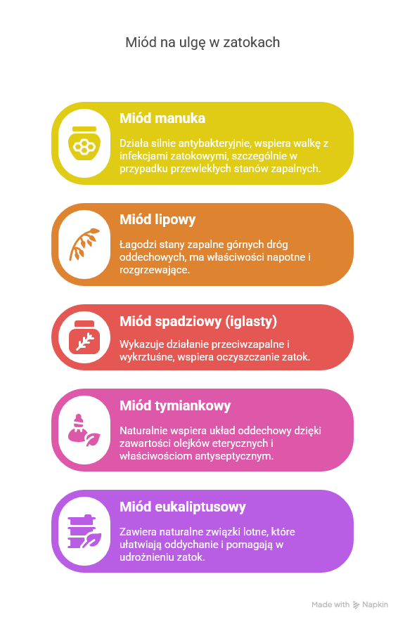 Miód na zatoki – infografika