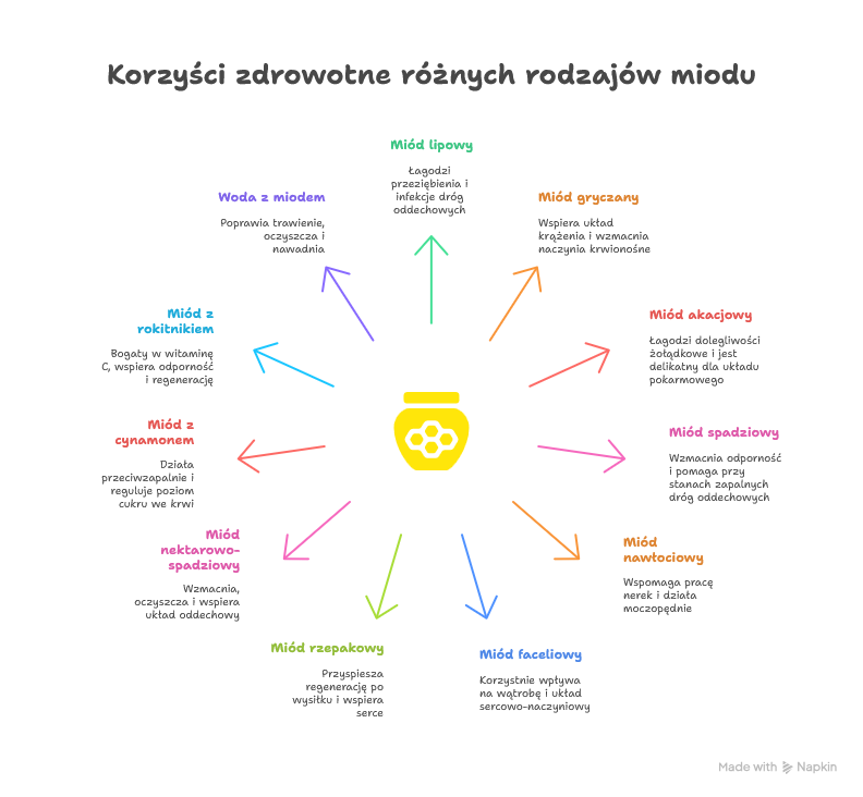 Rodzaje miodów - właściwości