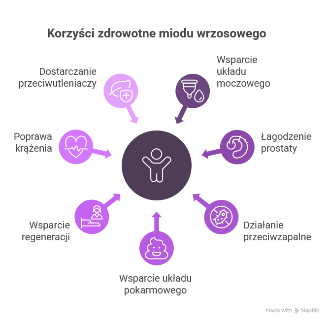 Miód wrzosowy - infografika