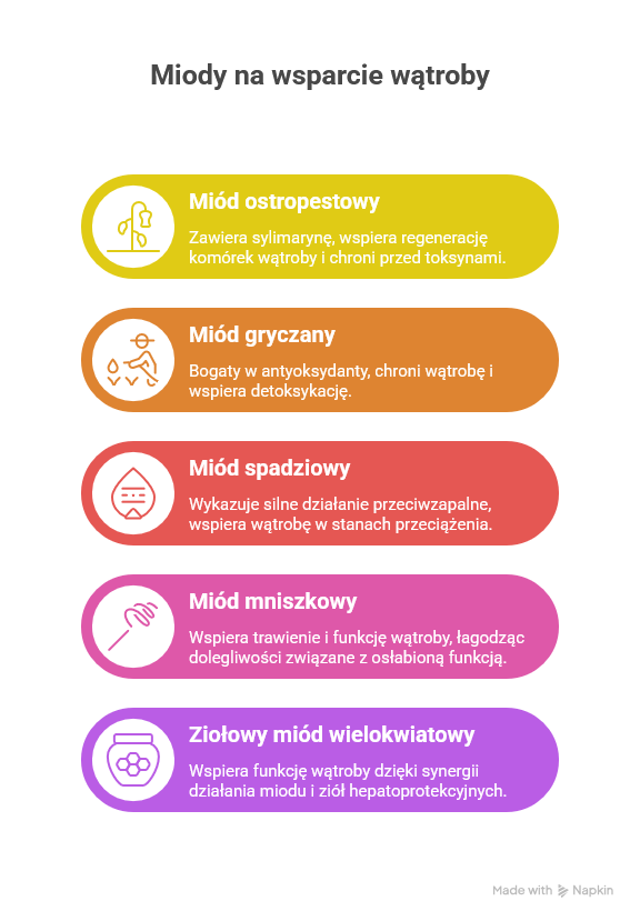 Miód na wątrobę – infografika