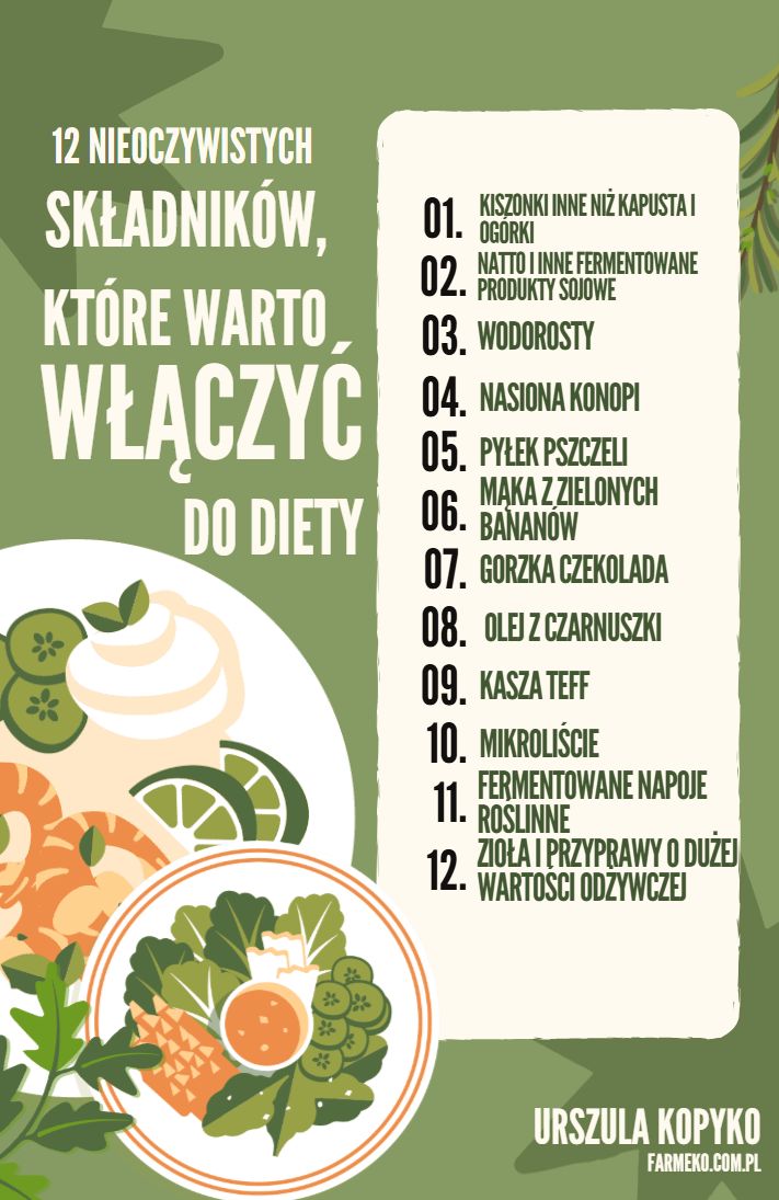 12 nieoczywistych składników które warto włączyć do diety